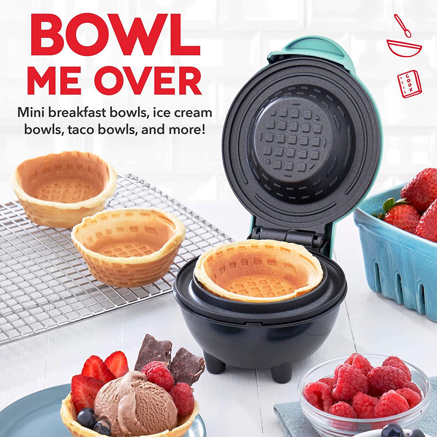 صانعة أوعية الوافل الصغيرة الك - مراجعة Mini Waffle Maker Machine وسعره