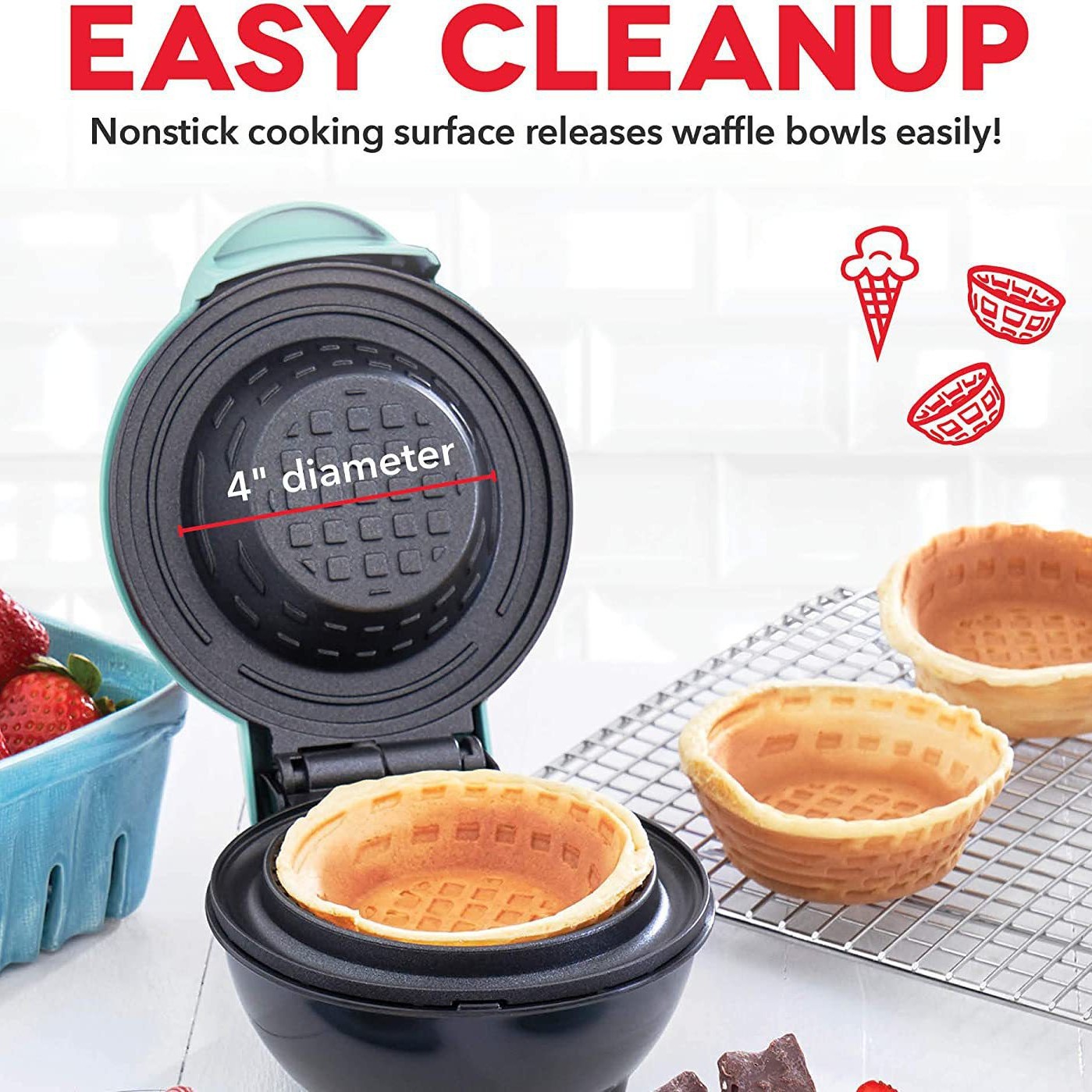 صانعة أوعية الوافل الصغيرة الك - مراجعة Mini Waffle Maker Machine وسعره